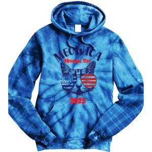 America Cat Memorial Day Design Gift Tie Dye Hoodie