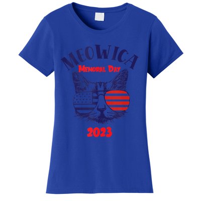 America Cat Memorial Day Design Gift Women's T-Shirt