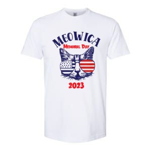 America Cat Memorial Day Design Gift Softstyle CVC T-Shirt