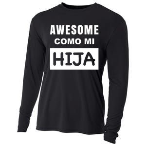 Awesome Como Mi Hija Spanish Speaking Dad Cooling Performance Long Sleeve Crew