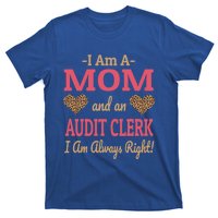 Audit Clerk Mom Leopard Print Hearts Funny Saying Gift T-Shirt