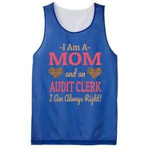 Audit Clerk Mom Leopard Print Hearts Funny Saying Gift Mesh Reversible Basketball Jersey Tank