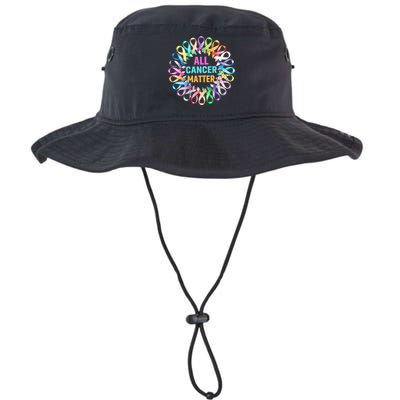 All Cancer Matter Colorful Ribbons Cancer Awareness Legacy Cool Fit Booney Bucket Hat