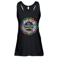 All Cancer Matter Colorful Ribbons Cancer Awareness Ladies Essential Flowy Tank