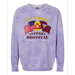 Army Combat Medic 32nd Combat Support Hospital Veteran Colorblast Crewneck Sweatshirt