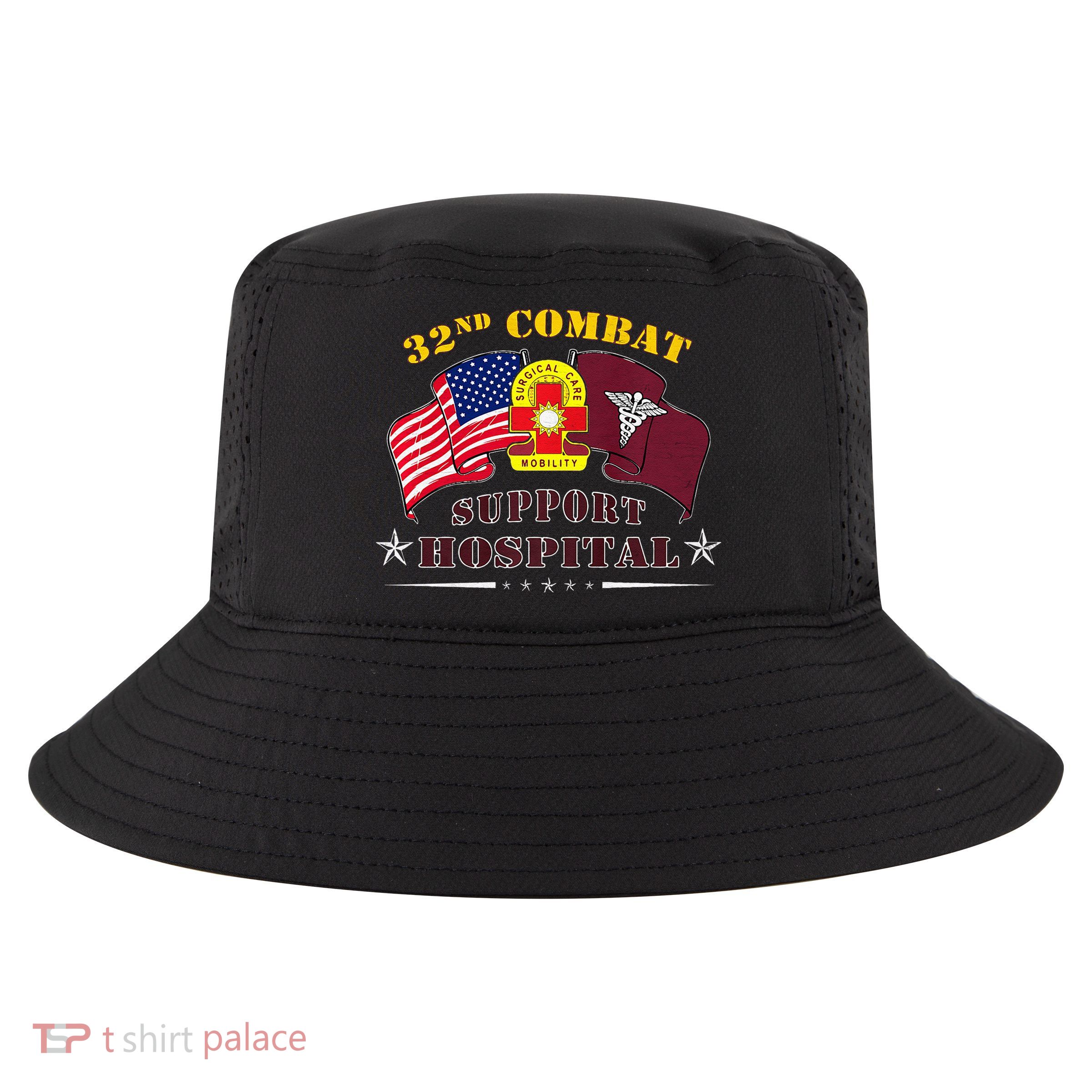 Army Combat Medic 32nd Combat Support Hospital Veteran Cool Comfort Performance Bucket Hat
