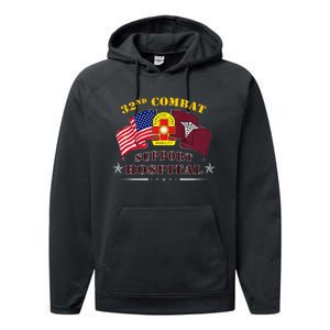 Army Combat Medic 32nd Combat Support Hospital Veteran Performance Fleece Hoodie