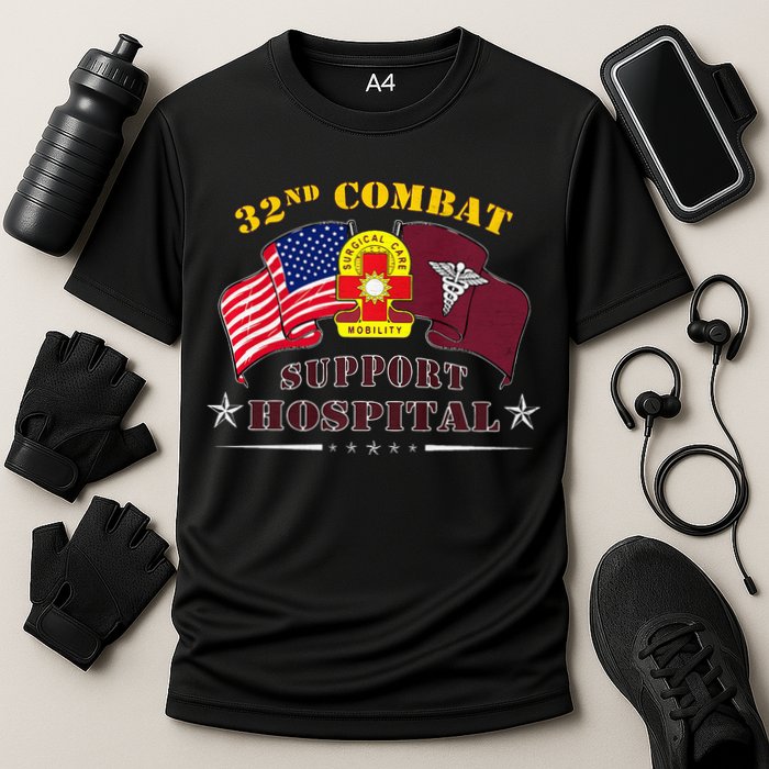 Army Combat Medic 32nd Combat Support Hospital Veteran Performance Shirt