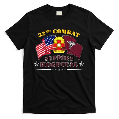 Army Combat Medic 32nd Combat Support Hospital Veteran T-Shirt