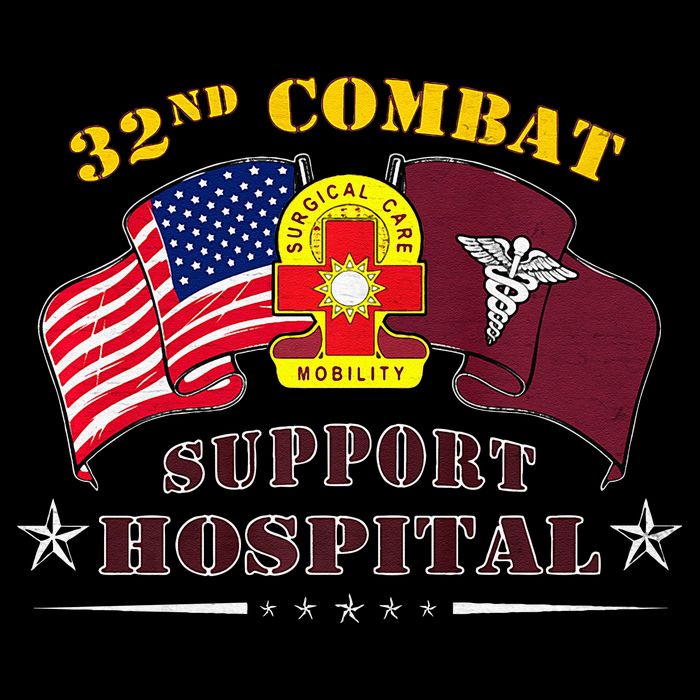 Army Combat Medic 32nd Combat Support Hospital Veteran 7-Panel Snapback Hat