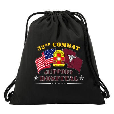 Army Combat Medic 32nd Combat Support Hospital Veteran Drawstring Bag
