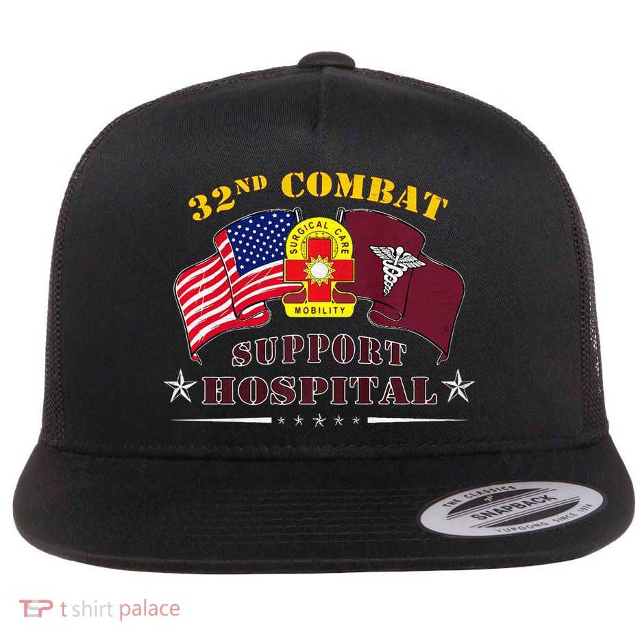Army Combat Medic 32nd Combat Support Hospital Veteran Flatbill Hat