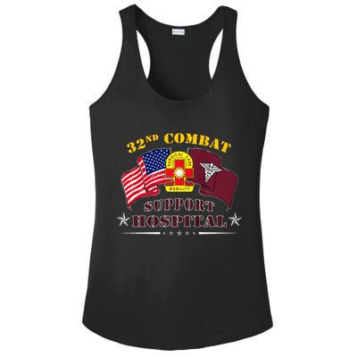 Army Combat Medic 32nd Combat Support Hospital Veteran Ladies PosiCharge Competitor Racerback Tank