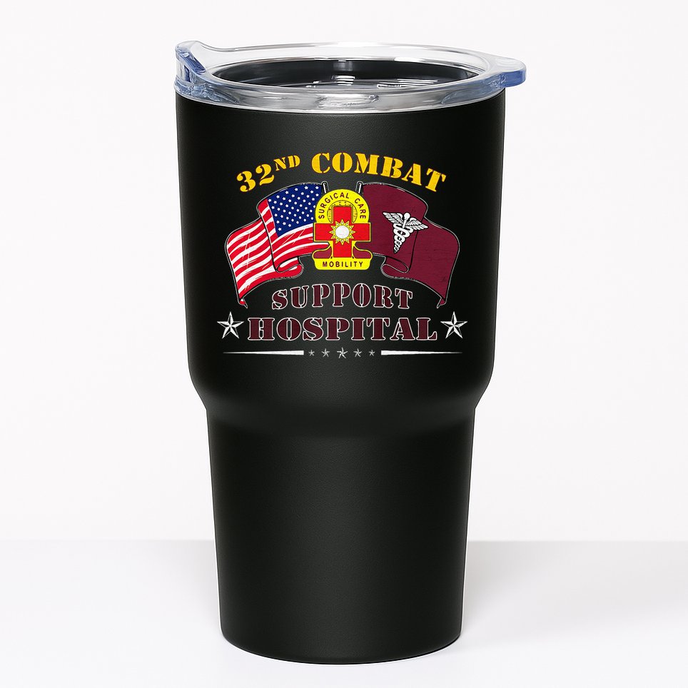 Army Combat Medic 32nd Combat Support Hospital Veteran Tumbler