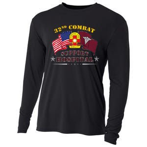 Army Combat Medic 32nd Combat Support Hospital Veteran Cooling Performance Long Sleeve Crew