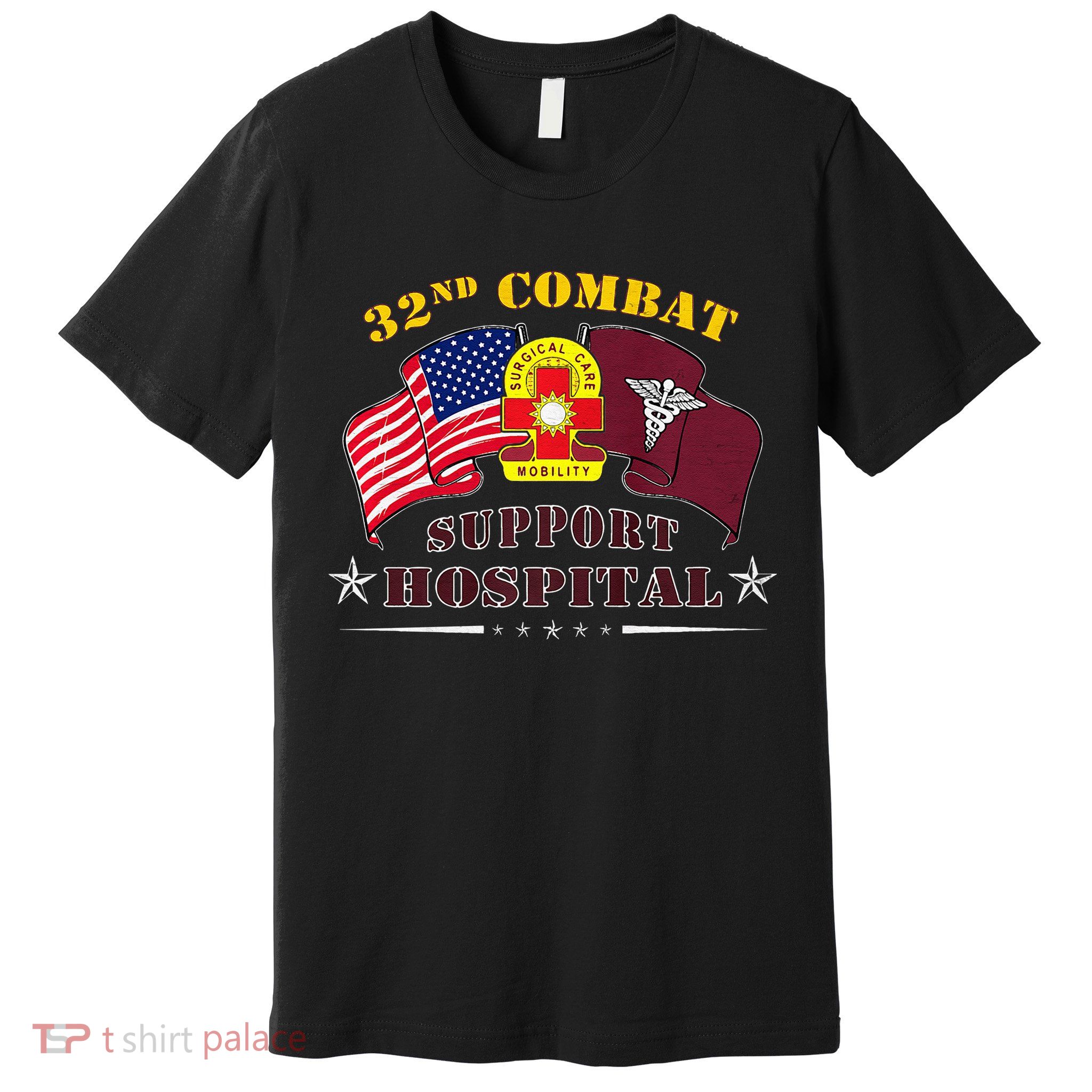 Army Combat Medic 32nd Combat Support Hospital Veteran Premium T-Shirt