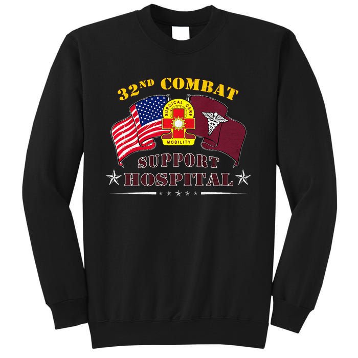 Army Combat Medic 32nd Combat Support Hospital Veteran Tall Sweatshirt