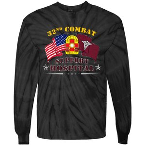 Army Combat Medic 32nd Combat Support Hospital Veteran Tie-Dye Long Sleeve Shirt