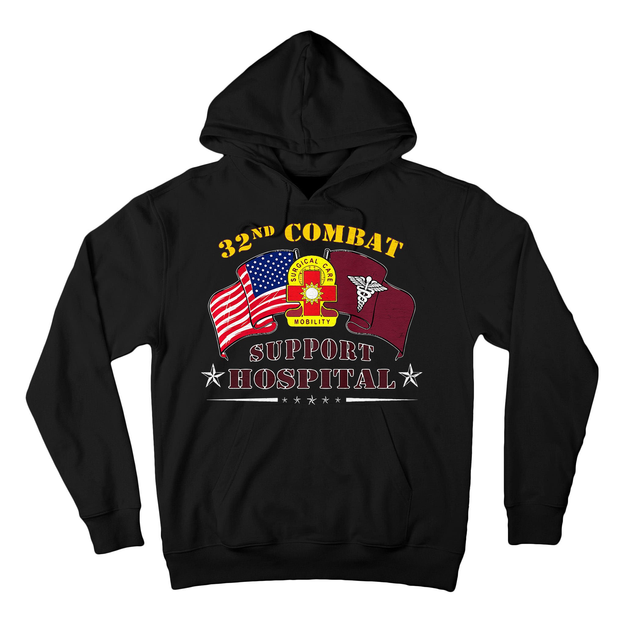 Army Combat Medic 32nd Combat Support Hospital Veteran Tall Hoodie