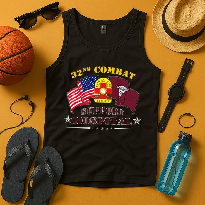 Army Combat Medic 32nd Combat Support Hospital Veteran Tank Top