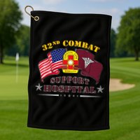 Army Combat Medic 32nd Combat Support Hospital Veteran Golf Towel