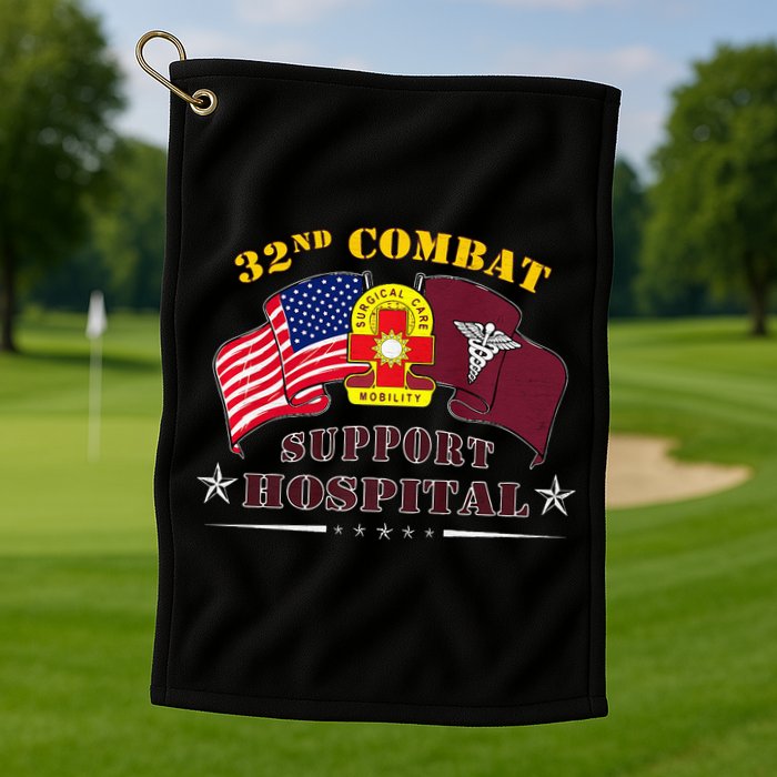 Army Combat Medic 32nd Combat Support Hospital Veteran Golf Towel
