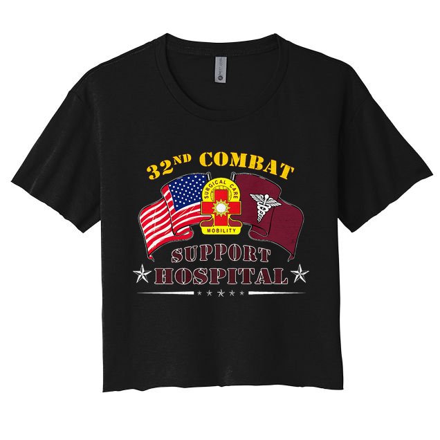Army Combat Medic 32nd Combat Support Hospital Veteran Crop Top