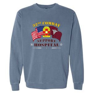 Army Combat Medic 32nd Combat Support Hospital Veteran Garment-Dyed Sweatshirt