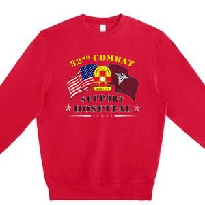 Army Combat Medic 32nd Combat Support Hospital Veteran Premium Crewneck Sweatshirt