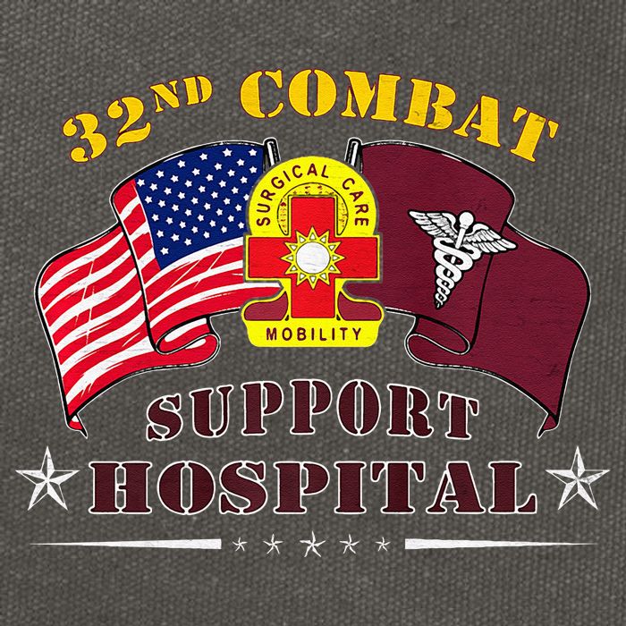 Army Combat Medic 32nd Combat Support Hospital Veteran Cotton Canvas Backpack