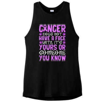 All Cancer Matters Awareness Saying World Cancer Day Ladies PosiCharge Tri-Blend Wicking Tank