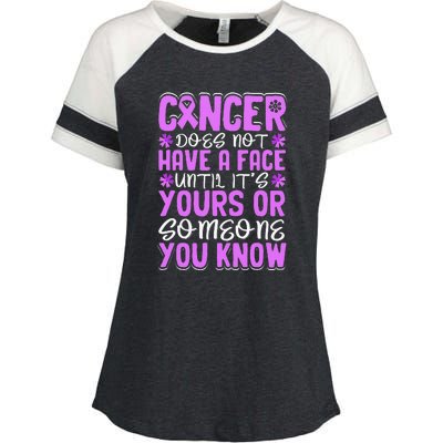 All Cancer Matters Awareness Saying World Cancer Day Enza Ladies Jersey Colorblock Tee