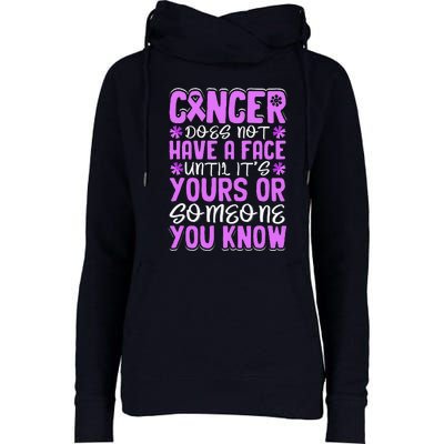 All Cancer Matters Awareness Saying World Cancer Day Womens Funnel Neck Pullover Hood