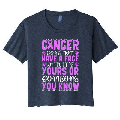 All Cancer Matters Awareness Saying World Cancer Day Women's Crop Top Tee