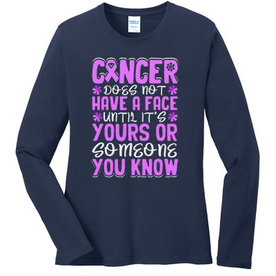 All Cancer Matters Awareness Saying World Cancer Day Ladies Long Sleeve Shirt