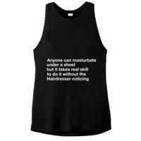 Anyone Can Masturbate Under A Sheet Ladies PosiCharge Tri-Blend Wicking Tank