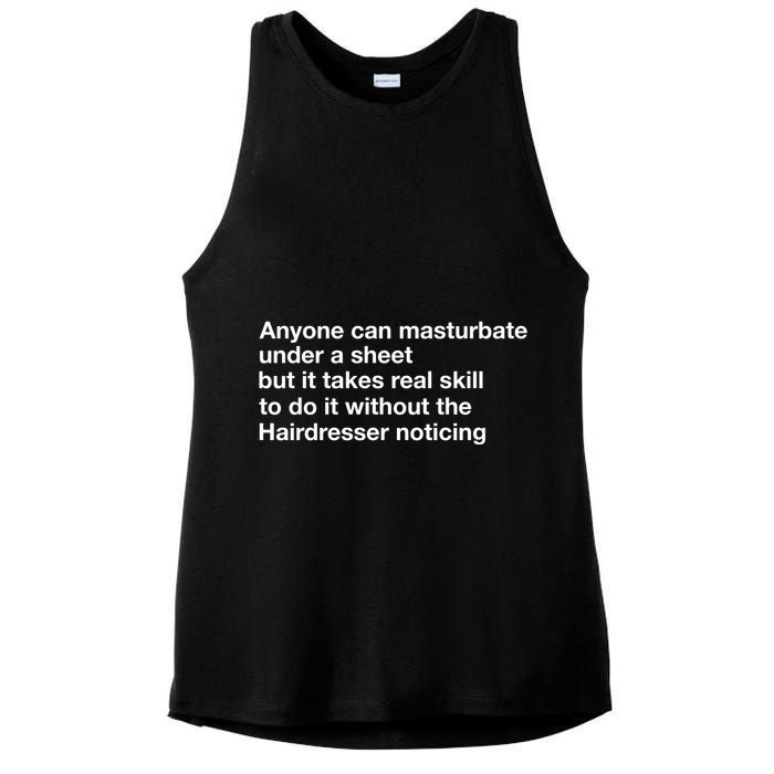 Anyone Can Masturbate Under A Sheet Ladies PosiCharge Tri-Blend Wicking Tank