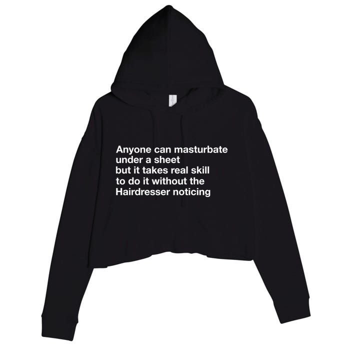 Anyone Can Masturbate Under A Sheet Crop Fleece Hoodie