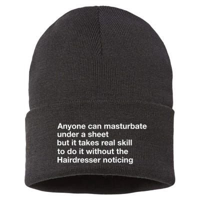 Anyone Can Masturbate Under A Sheet Sustainable Knit Beanie