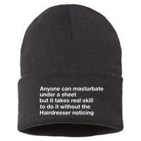 Anyone Can Masturbate Under A Sheet Sustainable Knit Beanie