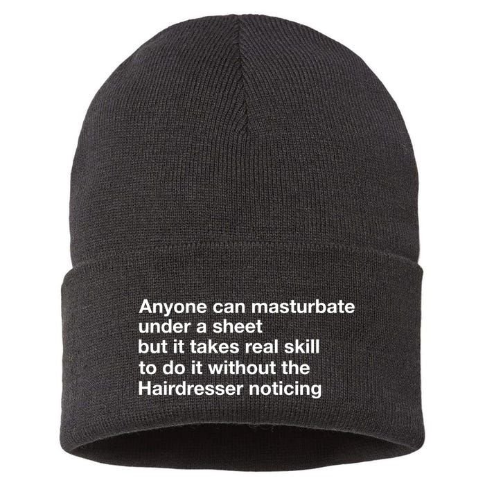 Anyone Can Masturbate Under A Sheet Sustainable Knit Beanie