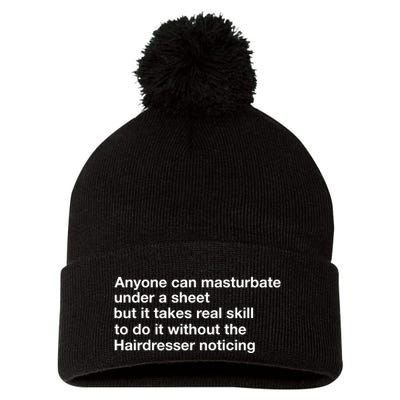 Anyone Can Masturbate Under A Sheet Pom Pom 12in Knit Beanie
