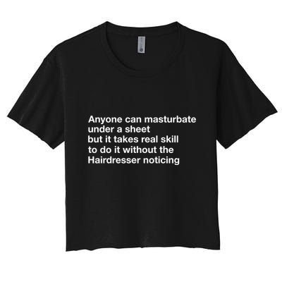 Anyone Can Masturbate Under A Sheet Crop Top