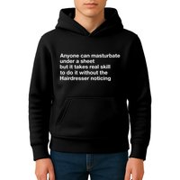 Anyone Can Masturbate Under A Sheet Kids Hoodie
