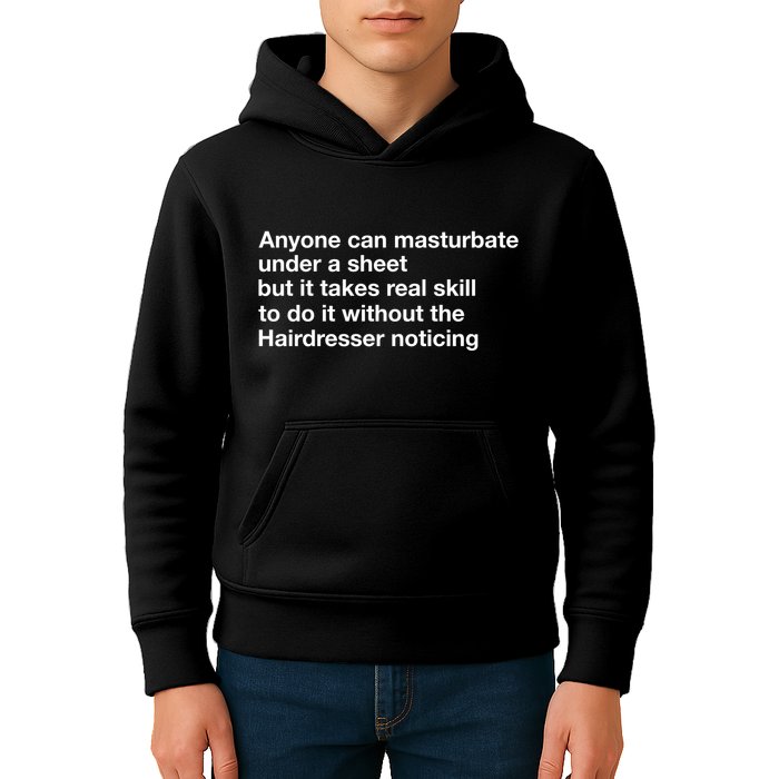 Anyone Can Masturbate Under A Sheet Kids Hoodie