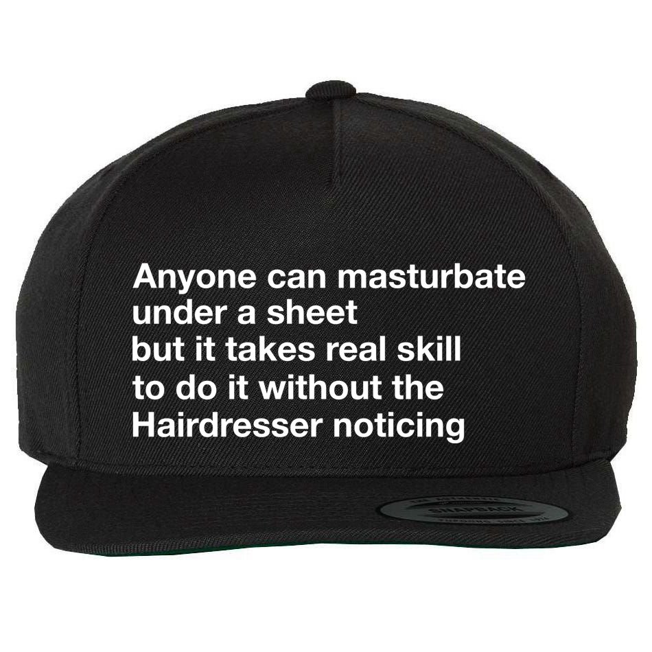 Anyone Can Masturbate Under A Sheet Wool Snapback Cap