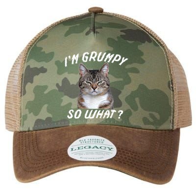 Angry Cat Meme I'm Grumpy So What Legacy Tie Dye Trucker Hat