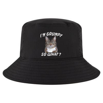 Angry Cat Meme I'm Grumpy So What Cool Comfort Performance Bucket Hat