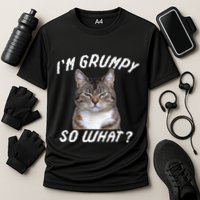 Angry Cat Meme I'm Grumpy So What Performance Shirt