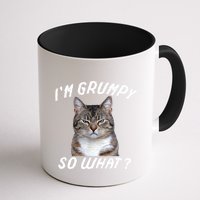 Angry Cat Meme I'm Grumpy So What Mug